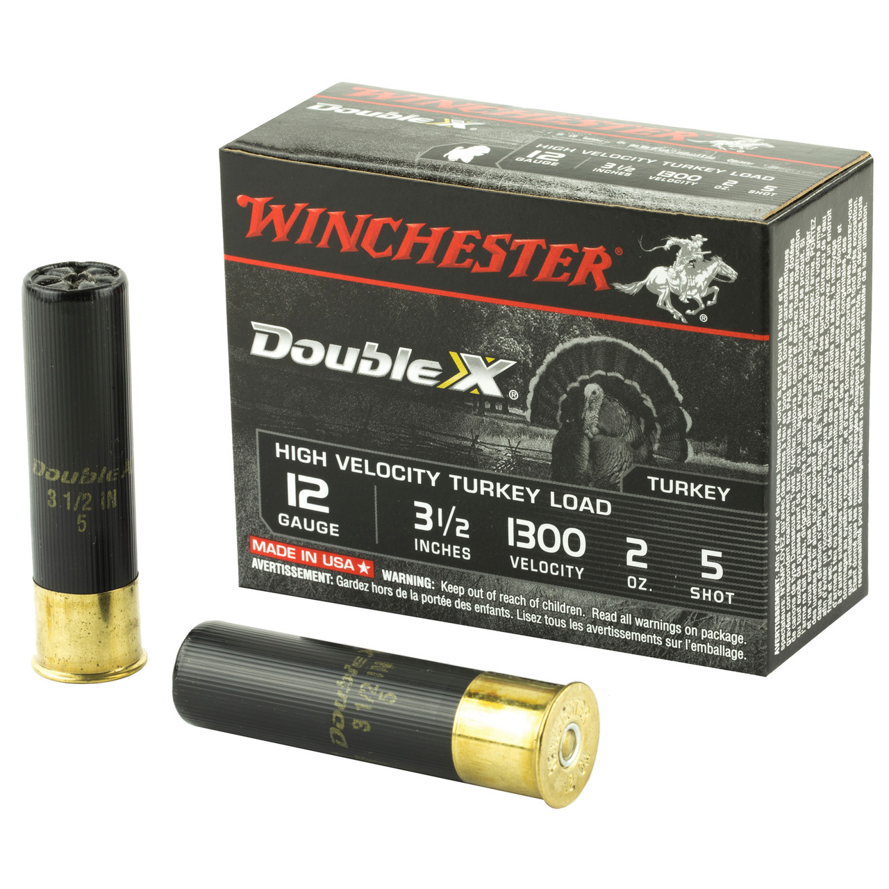 Winchester Ammunition STH12355 Dbl X Hv Trky 12ga 3.5" #5 10/