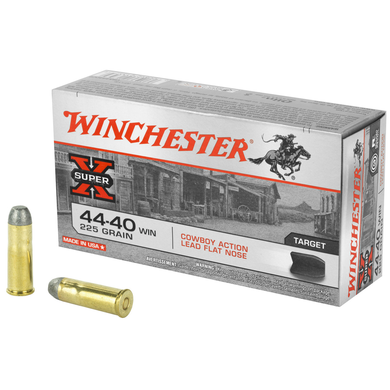 Winchester Ammunition USA4440CB Usa 44-40 225gr Ld Cwby 50/500