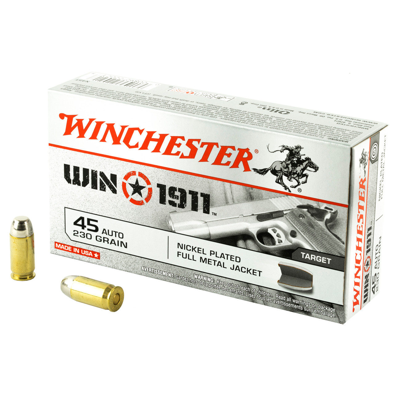 Winchester Ammunition X45T 1911 45acp 230gr Fmj 50/500