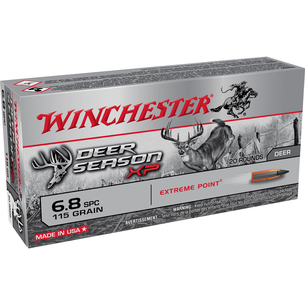 Winchester Ammunition X68SPCDS Deer Xp 6.8 Spc 120gr 20/200