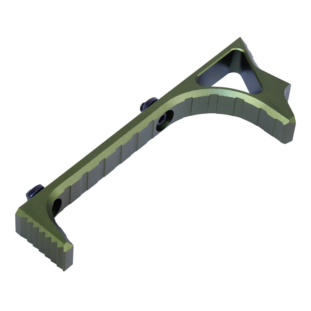 Guntec USA MLK-AG-GREEN Ultralight Skeletonized Angled Grip For M-LOK
