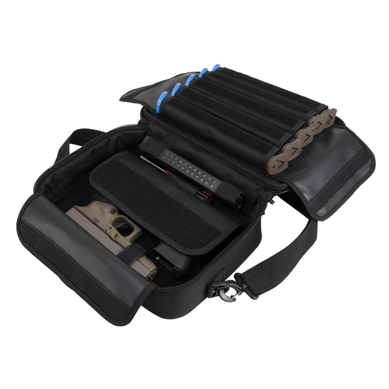 NcSTAR CPDX2971 Padded Double Pistol Range Bag w/Double Stack Magazine Pouches