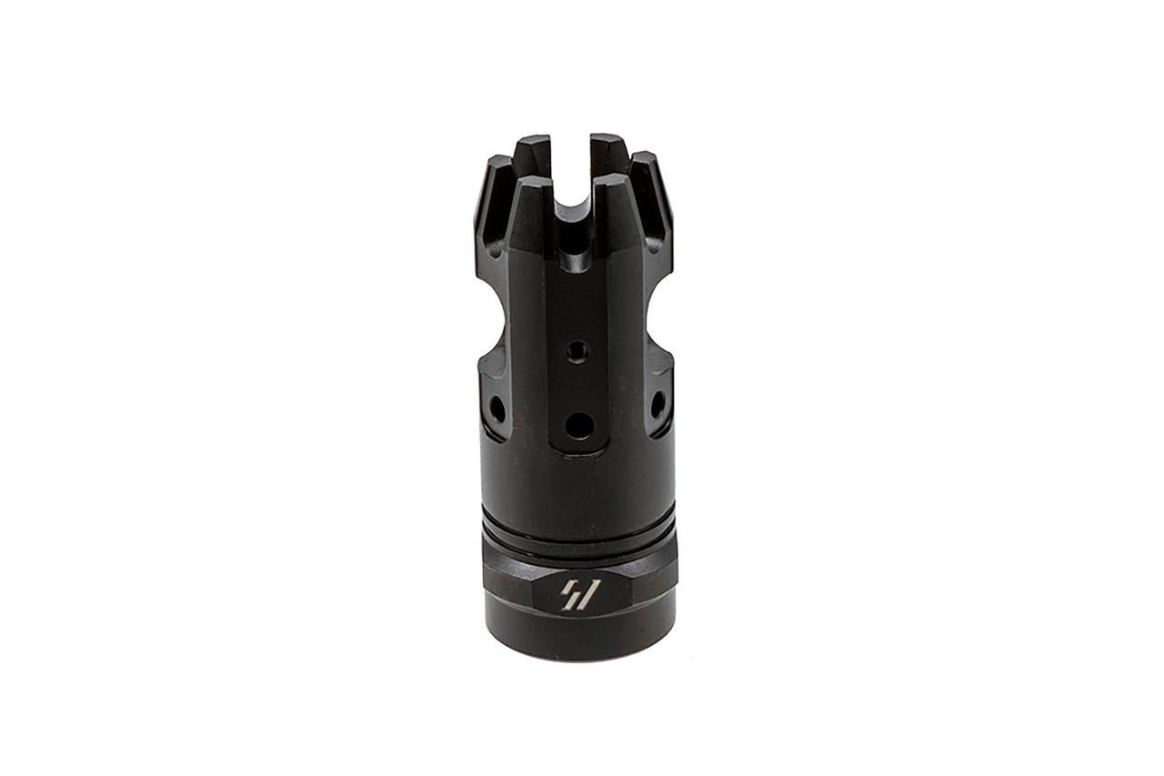 Strike Industries SI-MK9-COMP Mini King Comp 9mm, compact muzzle brake for 9mm firearms.