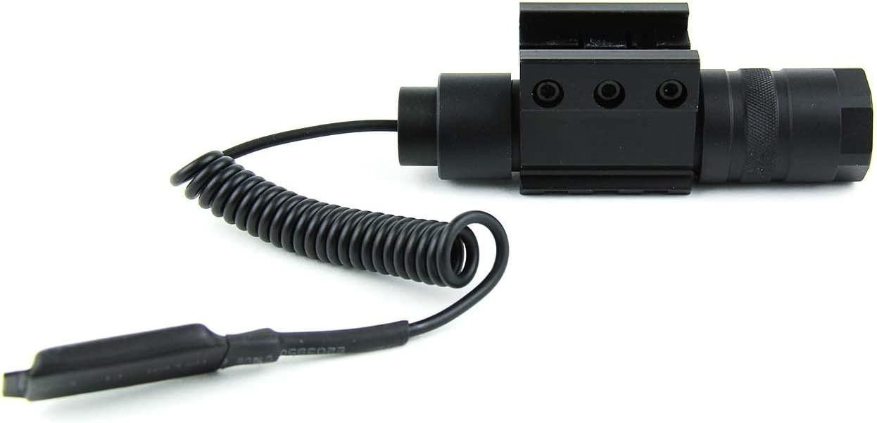  TacFire Cree LED T6 150 Lumens Tactical Flashlight with Remote Pressure Switch & Mount 