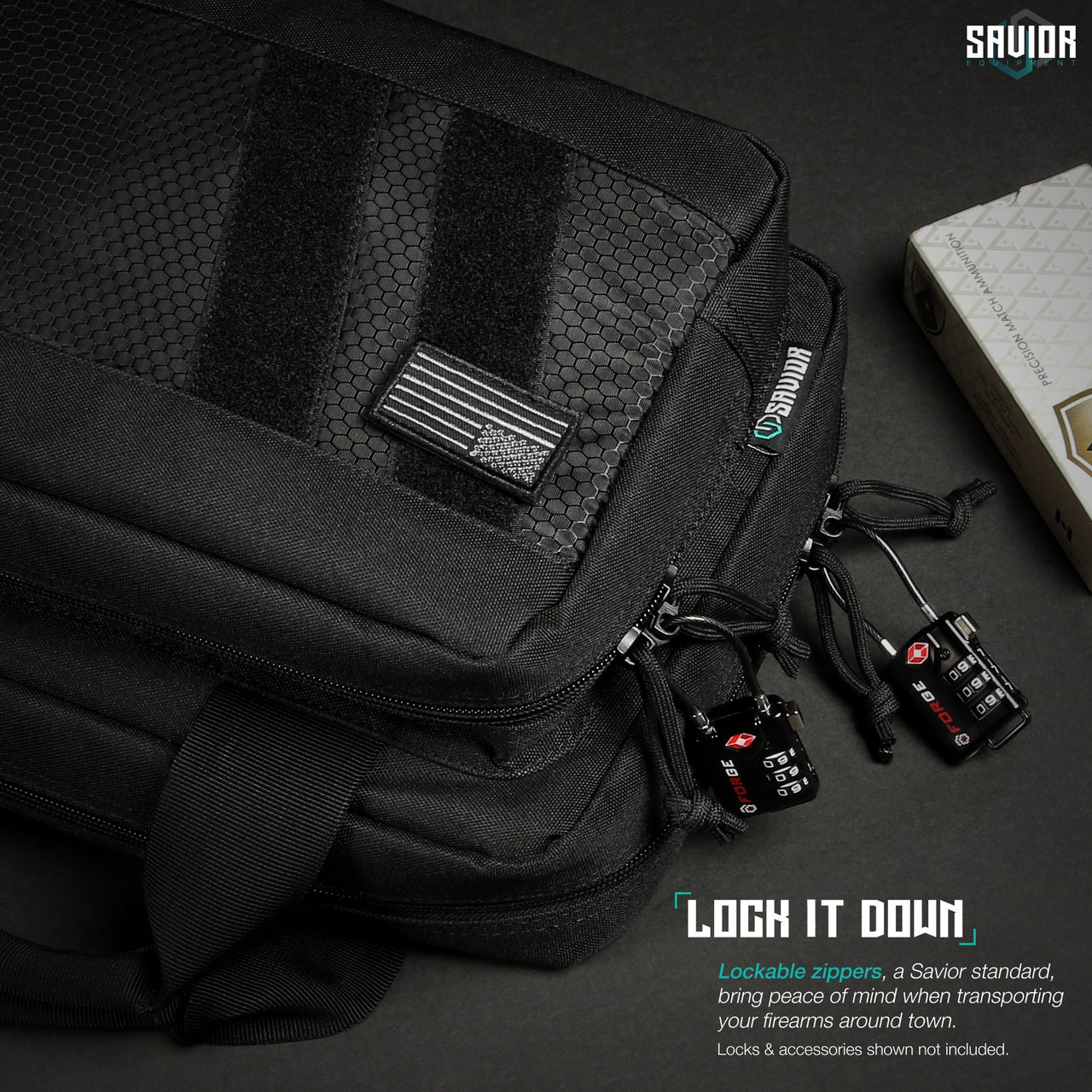 SAVIOR Specialist Series Double Pistol Bag 2 Handgun Revolver Mag Storage Case