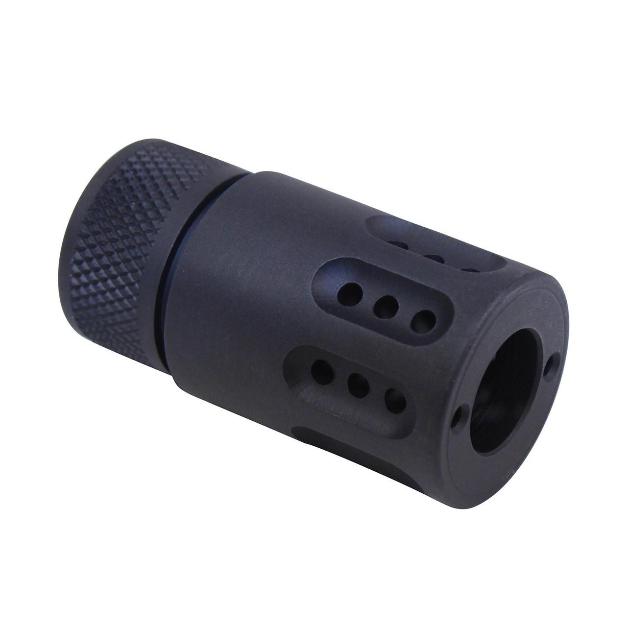  Guntec USA 1326-MB-P-MINI-308 AR .308 Cal Mini Slip Over Barrel Shroud With Multi Port Muzzle Brake (Anodized Black) 