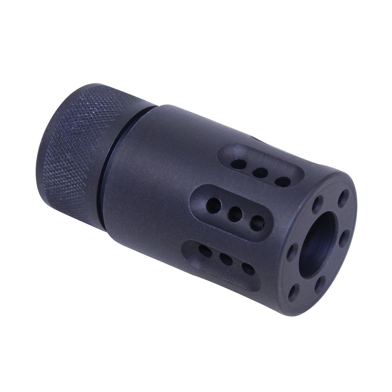Guntec USA 1326-MB-P-MINI-9 Guntec USA 1326-MB-P-MINI-9 AR 9mm Mini Slip Over Barrel Shroud With Multi Port Muzzle Brake (Anodized Black) 1326-MB-P-MINI-9