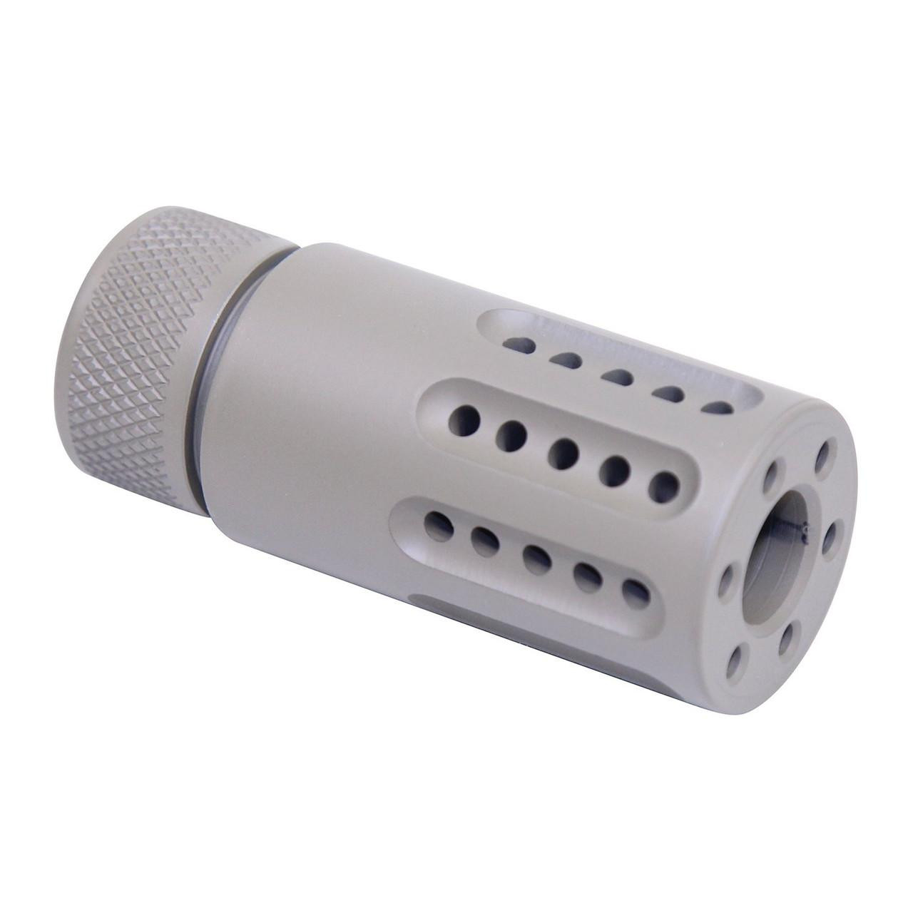  Guntec USA 1326-MB-P-S-9-FDE AR-15 Micro Slip Over Barrel Shroud With Multi Port Muzzle Brake (9mm) (Flat Dark Earth) 