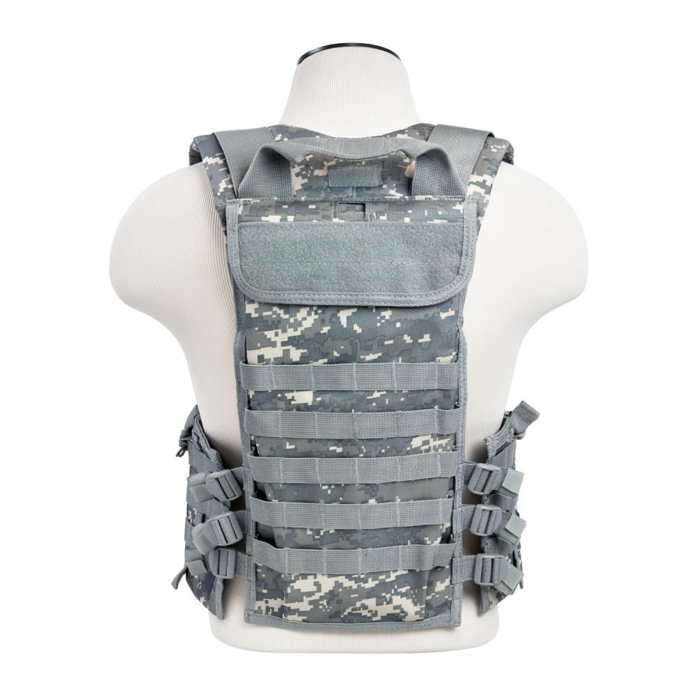 NcStar NcSTAR CVARCR2922D AR Chest Rig, camouflage tactical vest with multiple pouches and adjustable straps.