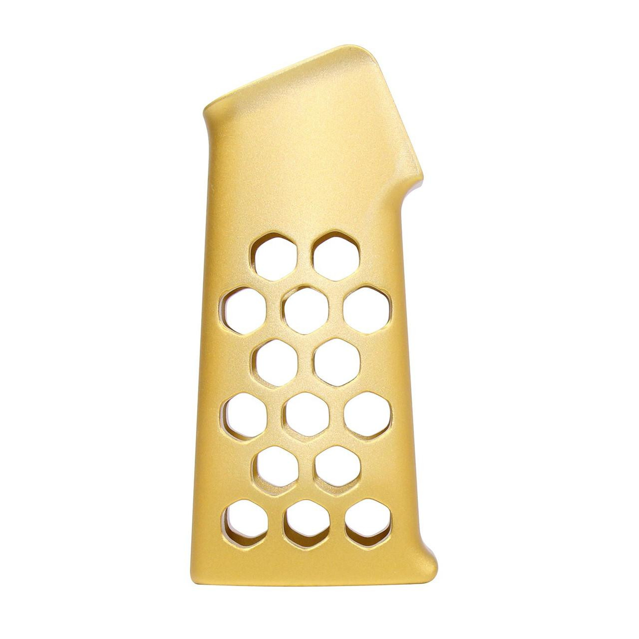 Guntec USA AIRLITE-PG-GOLD Guntec USA AIRLITE-PG-GOLD Airlite Series Skeletonized Aluminum Pistol Grip (Anodized Gold) AIRLITE-PG-GOLD