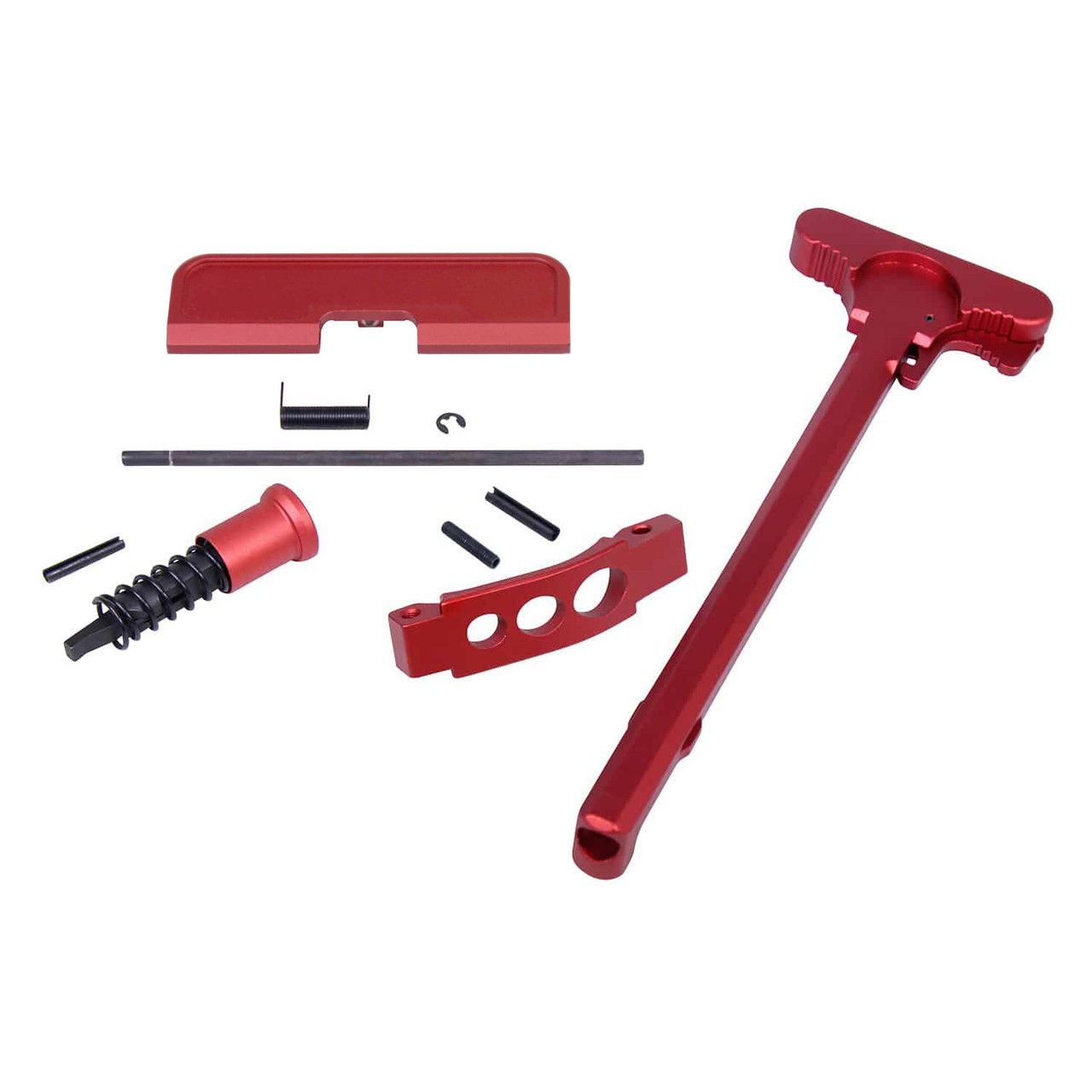 Guntec USA ARCH-KIT-RED AR-15 Receiver Build Kit W/ Charging Handle (Anodized Red)