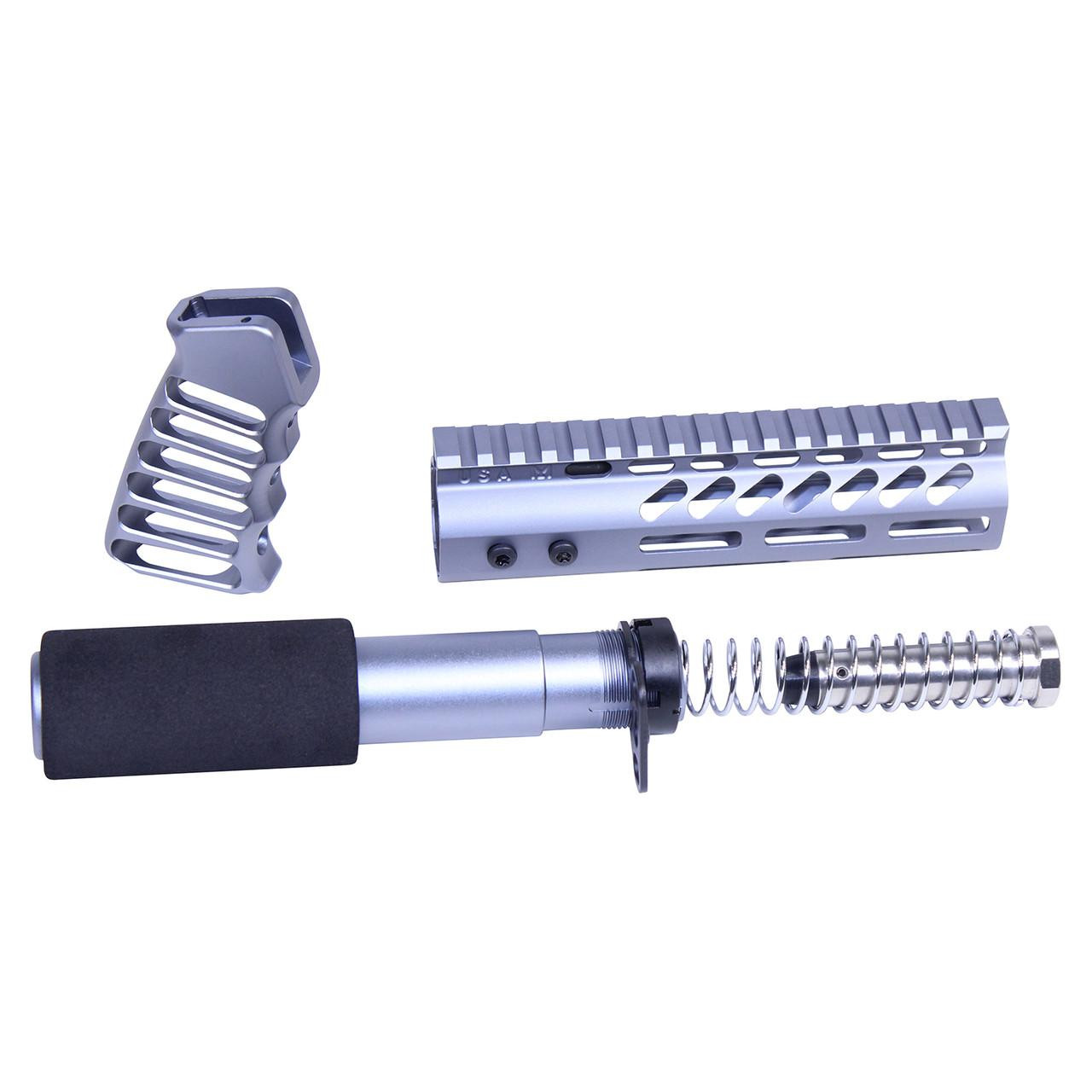 Guntec USA AR-PISTOL-SET-MLK-GREY Guntec USA AR-PISTOL-SET-MLK-GREY 223/5.56 Rifle Pistol Furniture Set (Anodized Grey) AR-PISTOL-SET-MLK-GREY