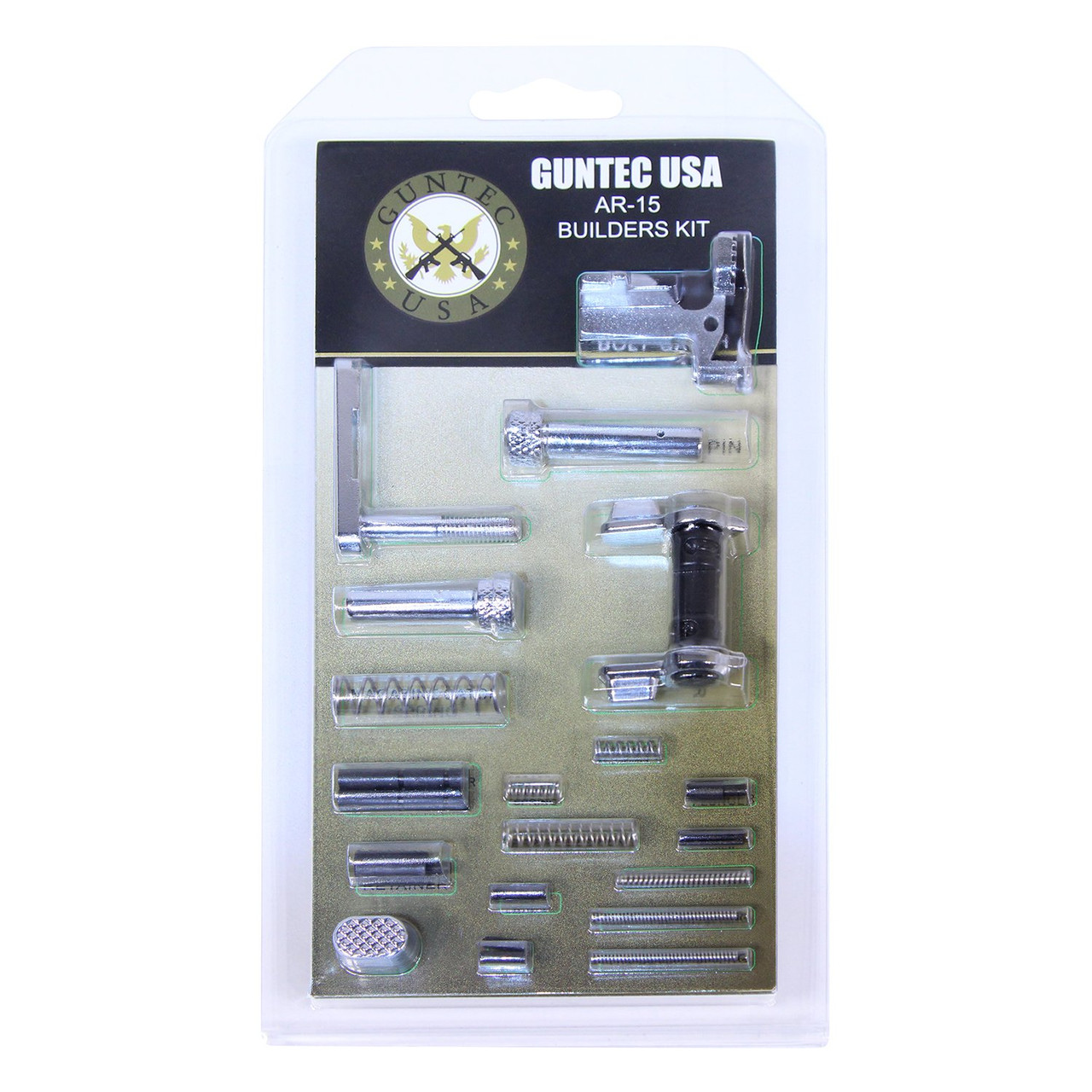 Guntec USA BUILD-KIT-AMBI-C AR-15 Builders Kit With Ambi Safety (Chrome)