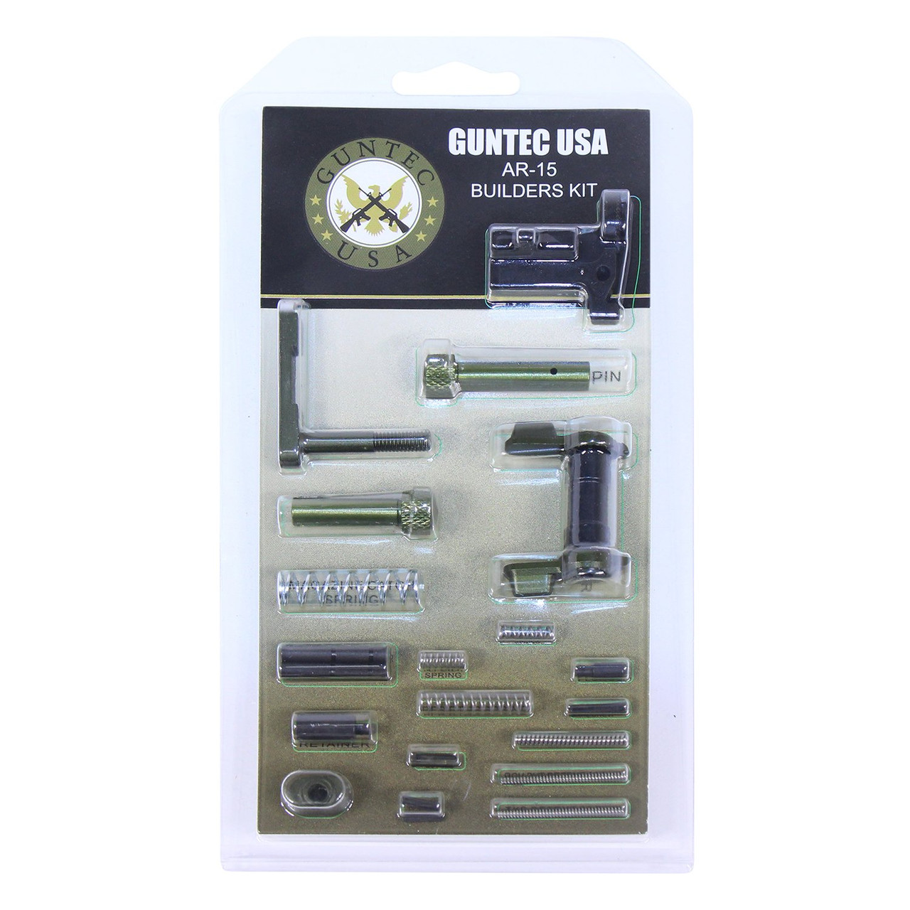 Guntec USA BUILD-KIT-AMBI-GREEN AR-15 Builders Kit With Ambi Safety (Anodized Green)