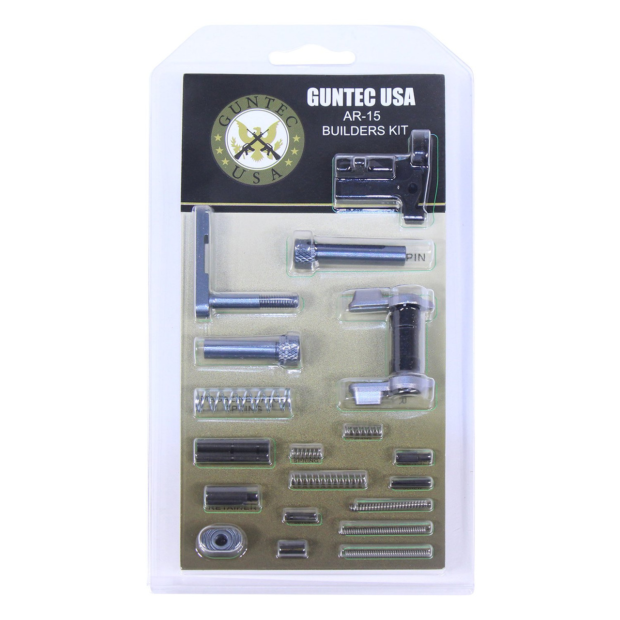 Guntec USA BUILD-KIT-AMBI-GREY AR-15 Builders Kit With Ambi Safety (Anodized Grey)