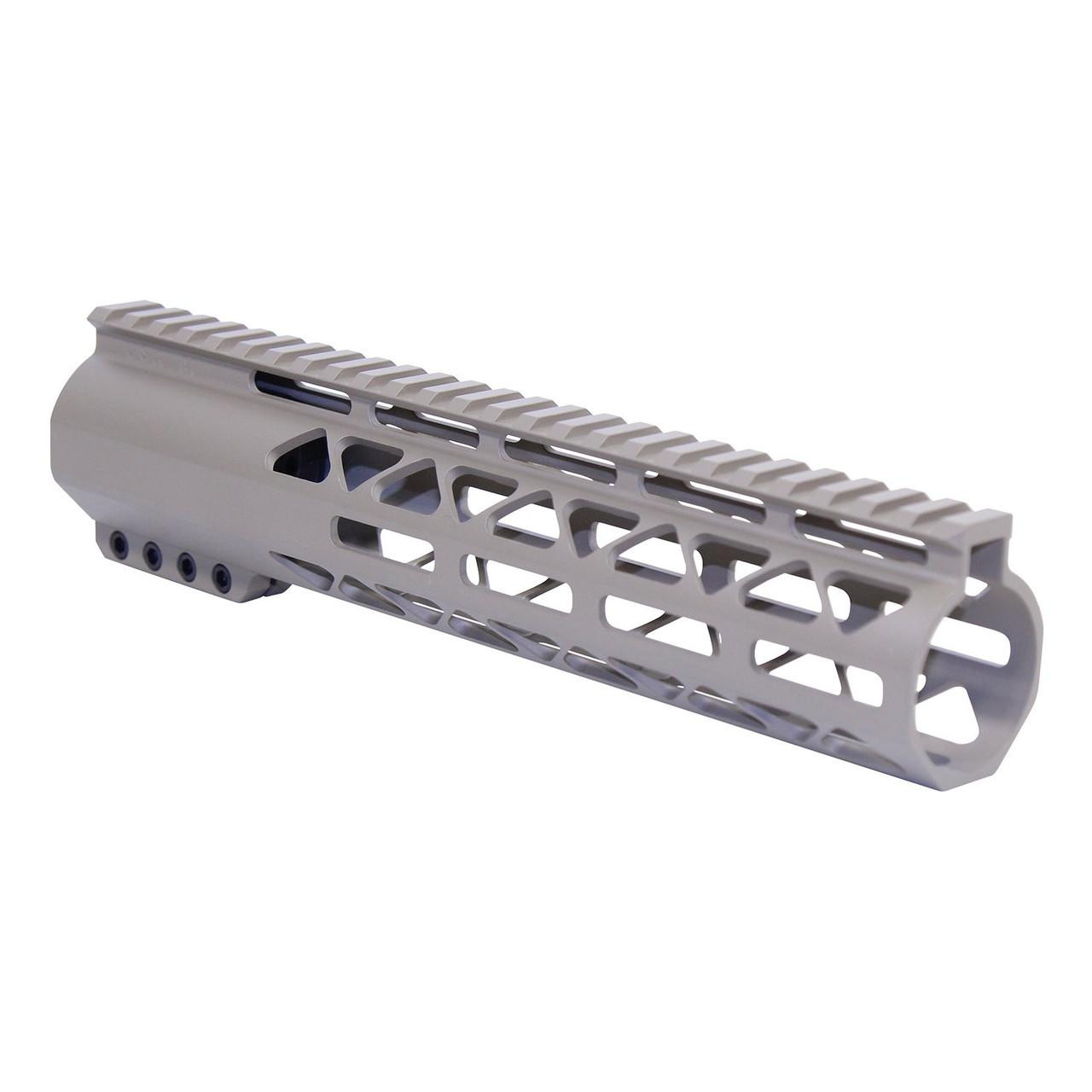  Guntec USA GT-10ALC-308-FDE 10" AIR-LOK Series M-LOK Compression Free Floating Handguard With Monolithic Top Rail (.308 Cal) (Flat Dark Earth) 