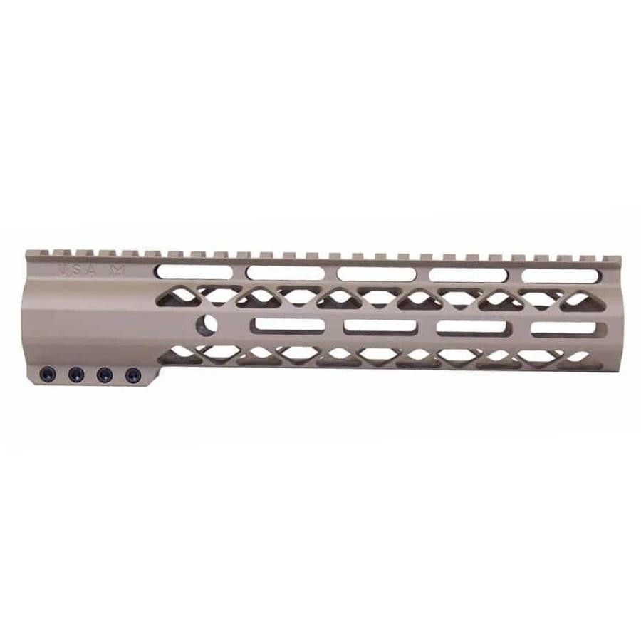 Guntec USA GT-10ALC-FDE Guntec USA GT-10ALC-FDE 10" AIR-LOK Series M-LOK Compression Free Floating Handguard With Monolithic Top Rail (Flat Dark Earth) GT-10ALC-FDE
