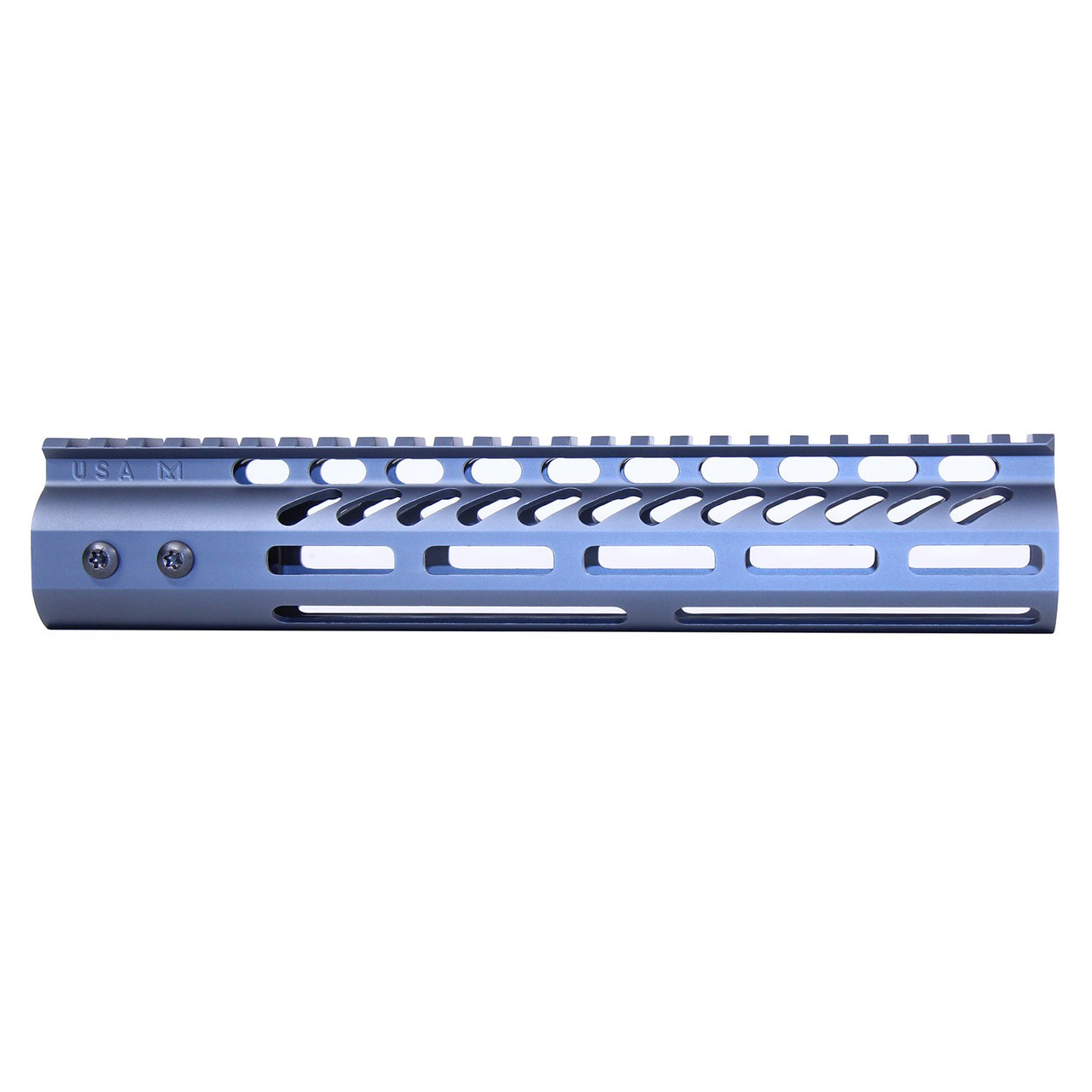 Guntec USA GT-10MLK-GREY 10" Ultra Lightweight Thin M-LOK System Free Floating Handguard With Monolithic Top Rail (Anodized Grey)