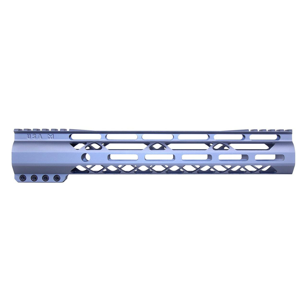  Guntec USA GT-12ALC-G2-GREY 12" AIR-LOK Series M-LOK Compression Free Floating Handguard With Monolithic Top Rail (Gen 2) (Anodized Grey) 