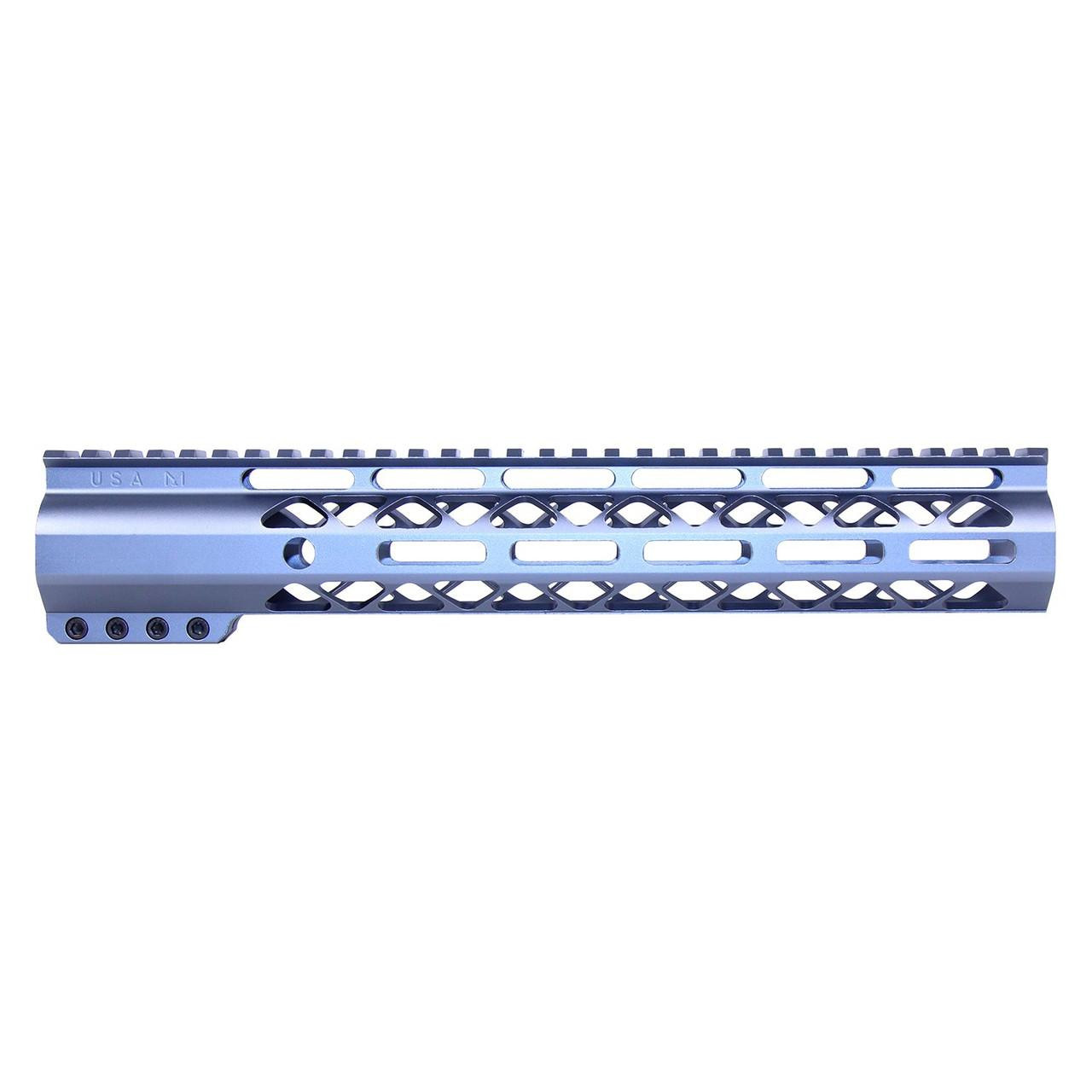  Guntec USA GT-12ALC-GREY 12" AIR-LOK Series M-LOK Compression Free Floating Handguard With Monolithic Top Rail (Anodized Grey) 