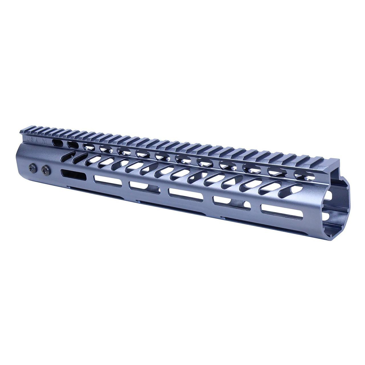 Guntec USA GT-12MLK-308-GREY Guntec USA GT-12MLK-308-GREY 12" Ultra Lightweight Thin M-LOK System Free Floating Handguard With Monolithic Top Rail (.308 Cal) (Anodized Grey) GT-12MLK-308-GREY