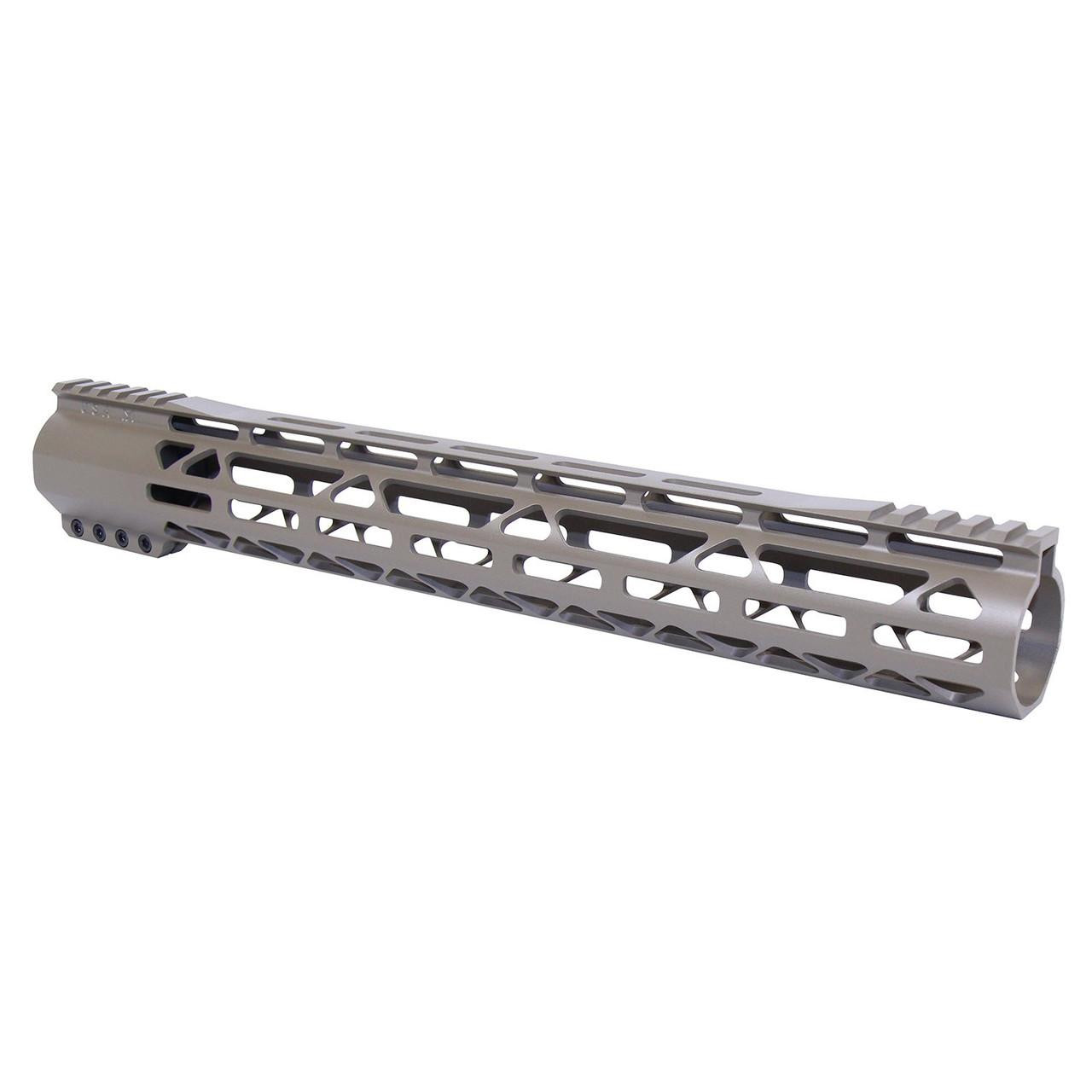 Guntec USA GT-15ALC-G2-308-FDE Guntec USA GT-15ALC-G2-308-FDE AR-308 15" AIR-LOK Series M-LOK Compression Free Floating Handguard With Monolithic Top Rail (Gen 2) (Flat Dark Earth) GT-15ALC-G2-308-FDE