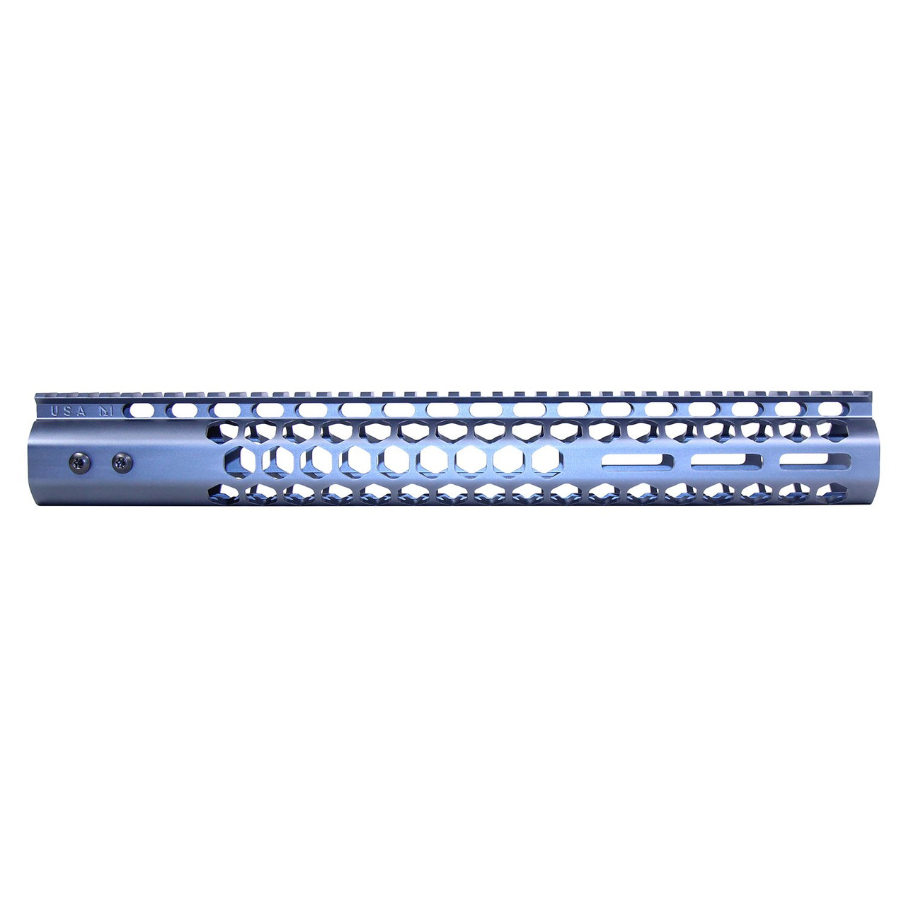 Guntec USA GT-15HC-AL-MLK-308-GREY 15" Air Lite Series 'Honeycomb' M-LOK Free Floating Handguard With Monolithic Top Rail (.308 Cal) (Anodized Grey)