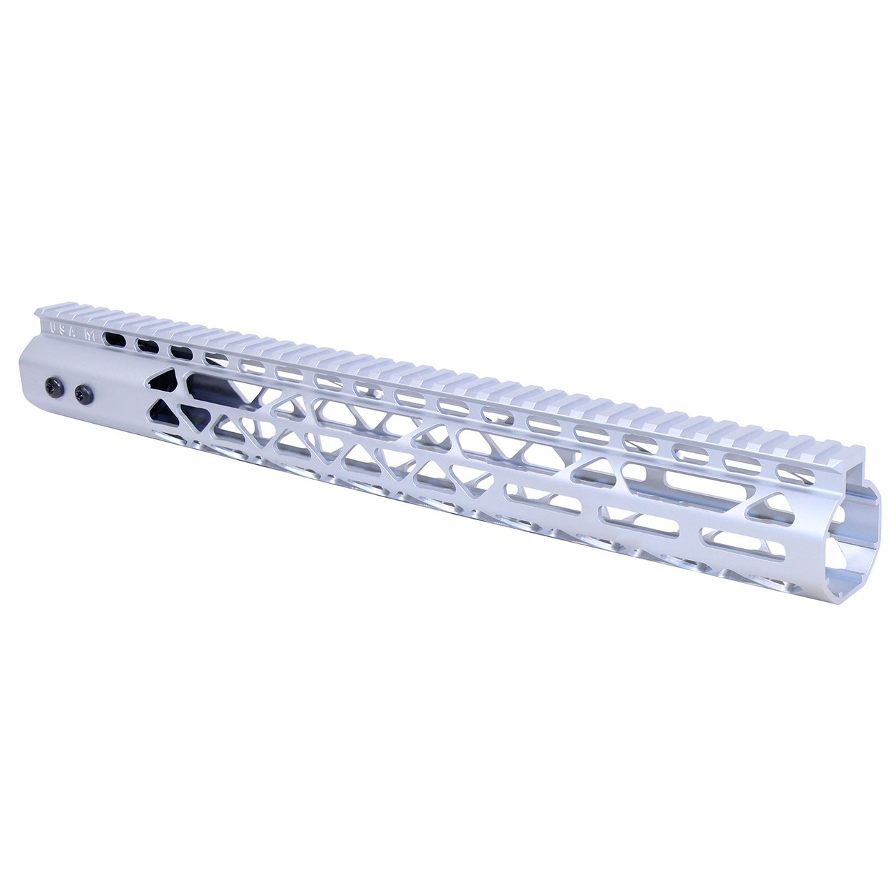 Guntec USA GT-15MLK-AL-308-CLEAR 15" Air Lite Series M-LOK System Free Floating Handguard With Monolithic Top Rail (.308 Cal) (Anodized Clear)
