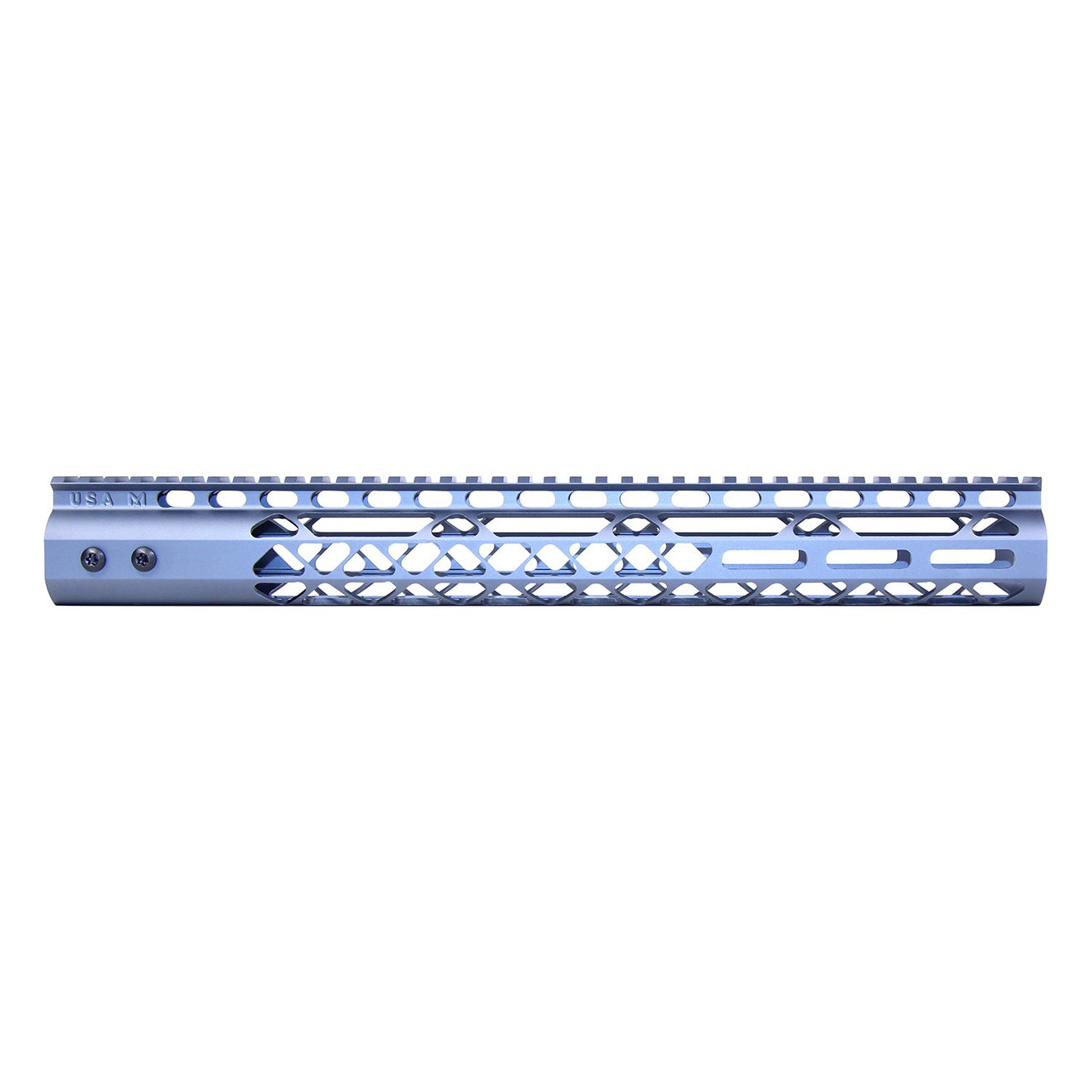 Guntec USA GT-15MLK-AL-GREY 15" Air Lite Series M-LOK Free Floating Handguard With Monolithic Top Rail (Anodized Grey)