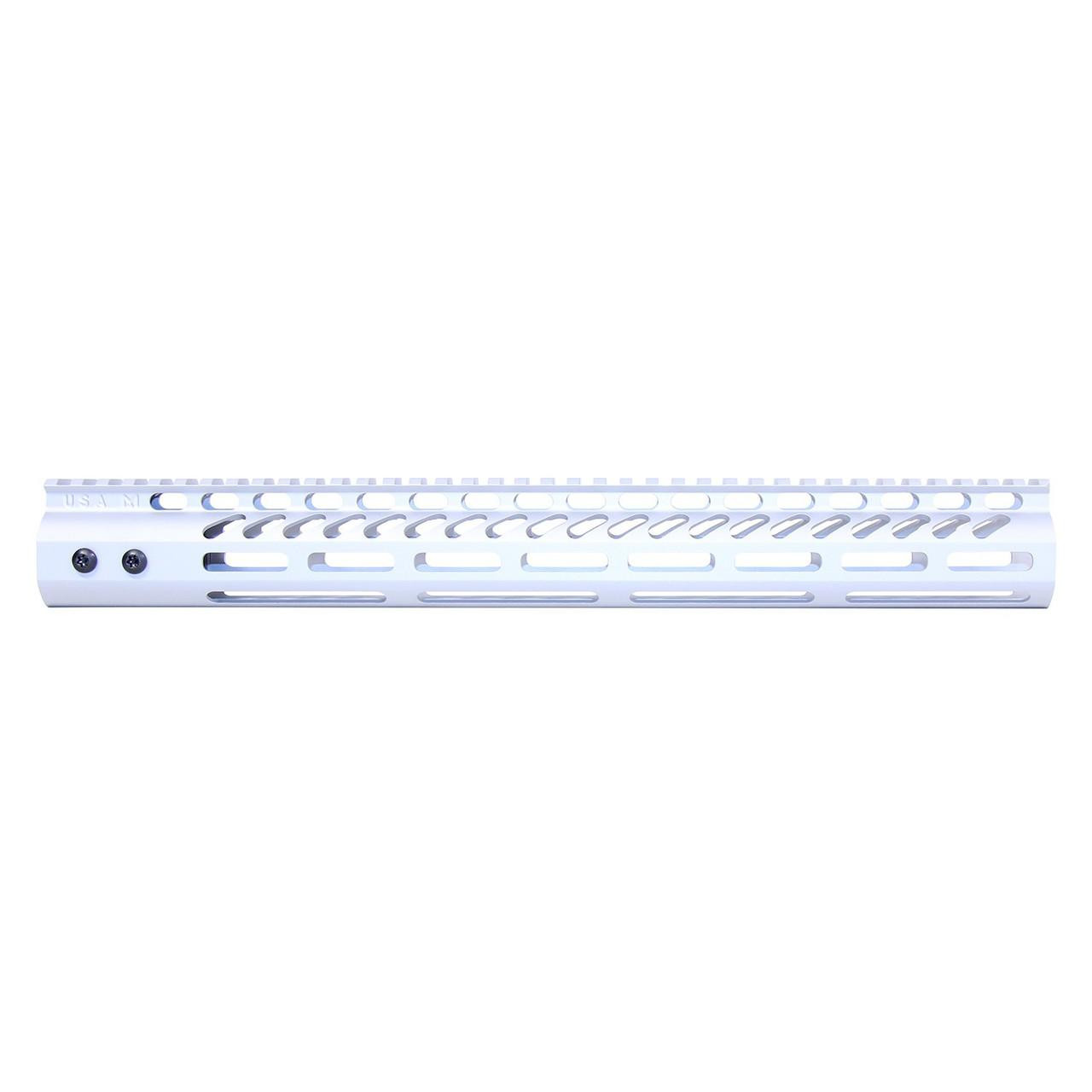 Guntec USA GT-15MLK-CLEAR Guntec USA GT-15MLK-CLEAR 15" Ultra Lightweight Thin M-LOK System Free Floating Handguard With Monolithic Top Rail (Anodized Clear) GT-15MLK-CLEAR
