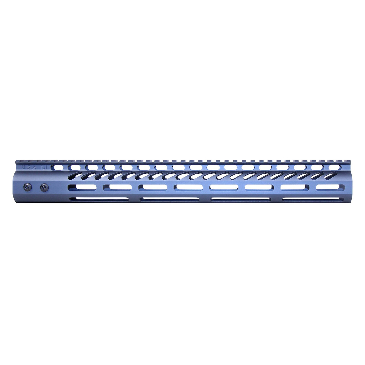 Guntec USA GT-15MLK-GREY 15" Ultra Lightweight Thin M-LOK System Free Floating Handguard With Monolithic Top Rail (Anodized Grey)