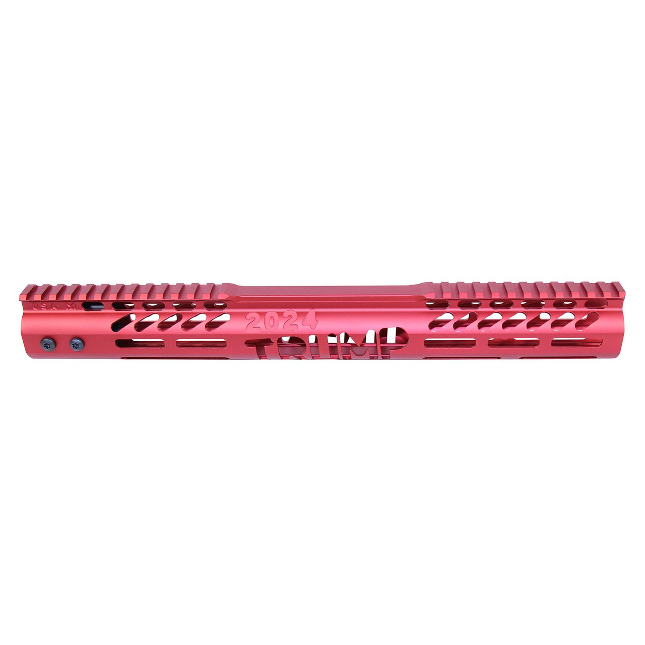 Guntec USA GT-15MLK-TRUMP-RED 15" "Trump Series" Limited Edition M-LOK System Free Floating Handguard With Monolithic Top Rail (Anodized Red)