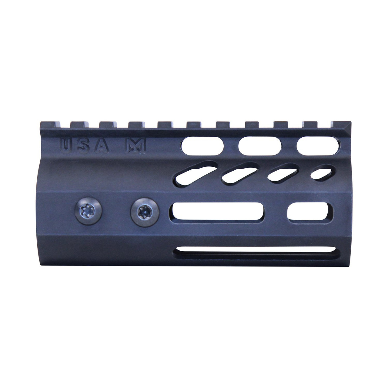 Guntec USA GT-4MLK 4" Ultra Lightweight Thin M-LOK Free Floating Handguard With Monolithic Top Rail (Anodized Black)