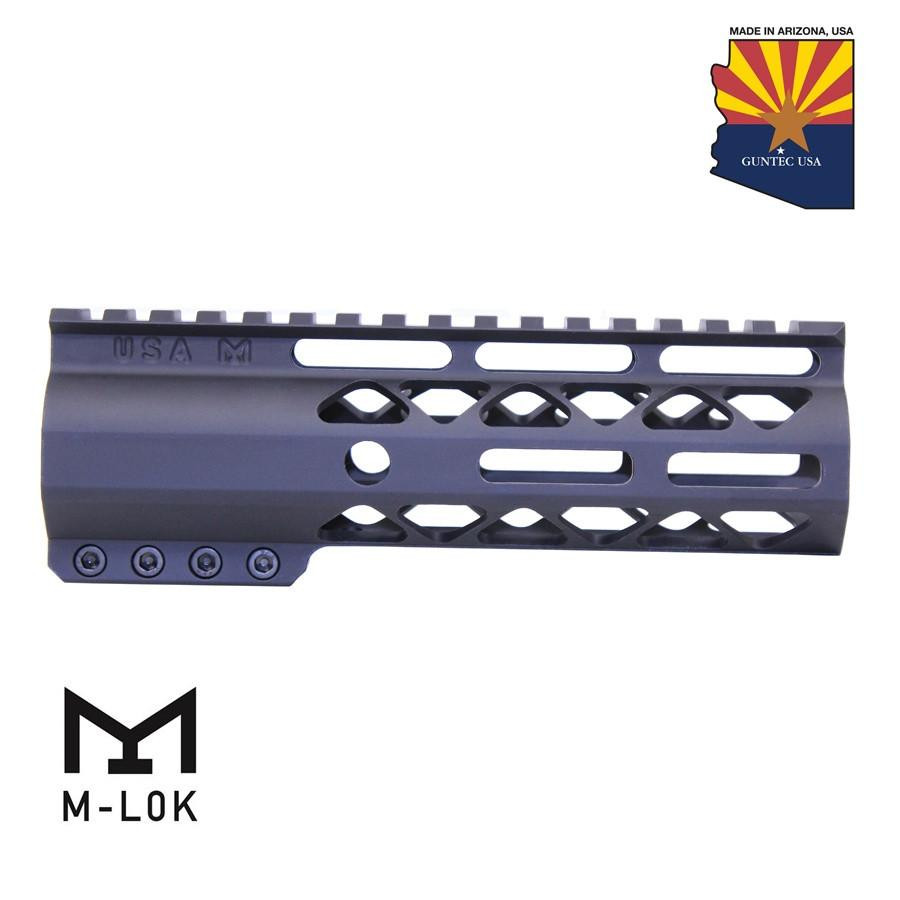 Guntec USA GT-675ALC Guntec USA GT-675ALC 6.75" AIR-LOK Series M-LOK Compression Free Floating Handguard With Monolithic Top Rail (Anodized Black) GT-675ALC