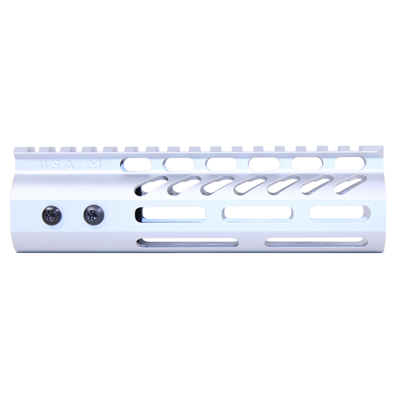Guntec USA GT-675MLK-CLEAR 6.75" ULtra Lightweight Thin M-LOK Free Floating Handguard With Monolithic Top Rail (Anodized Clear)