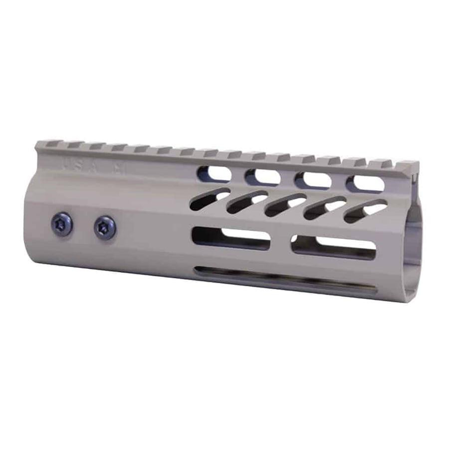 Guntec USA GT-6MLK-FDE Guntec USA GT-6MLK-FDE 6" Ultra Lightweight Thin M-LOK Free Floating Handguard With Monolithic Top Rail (Flat Dark Earth) GT-6MLK-FDE