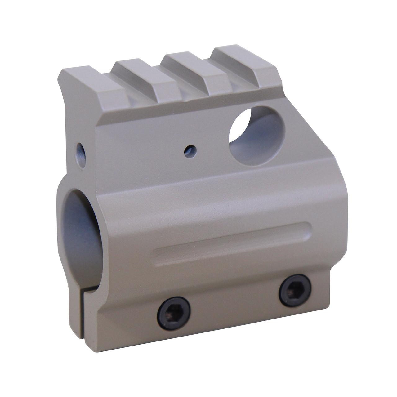 Guntec USA GT750RC-FDE Guntec USA GT750RC-FDE 223/5.56 Rifle Clamp On Aluminum Rail Height Gas Block (Gen 2) (Flat Dark Earth) GT750RC-FDE