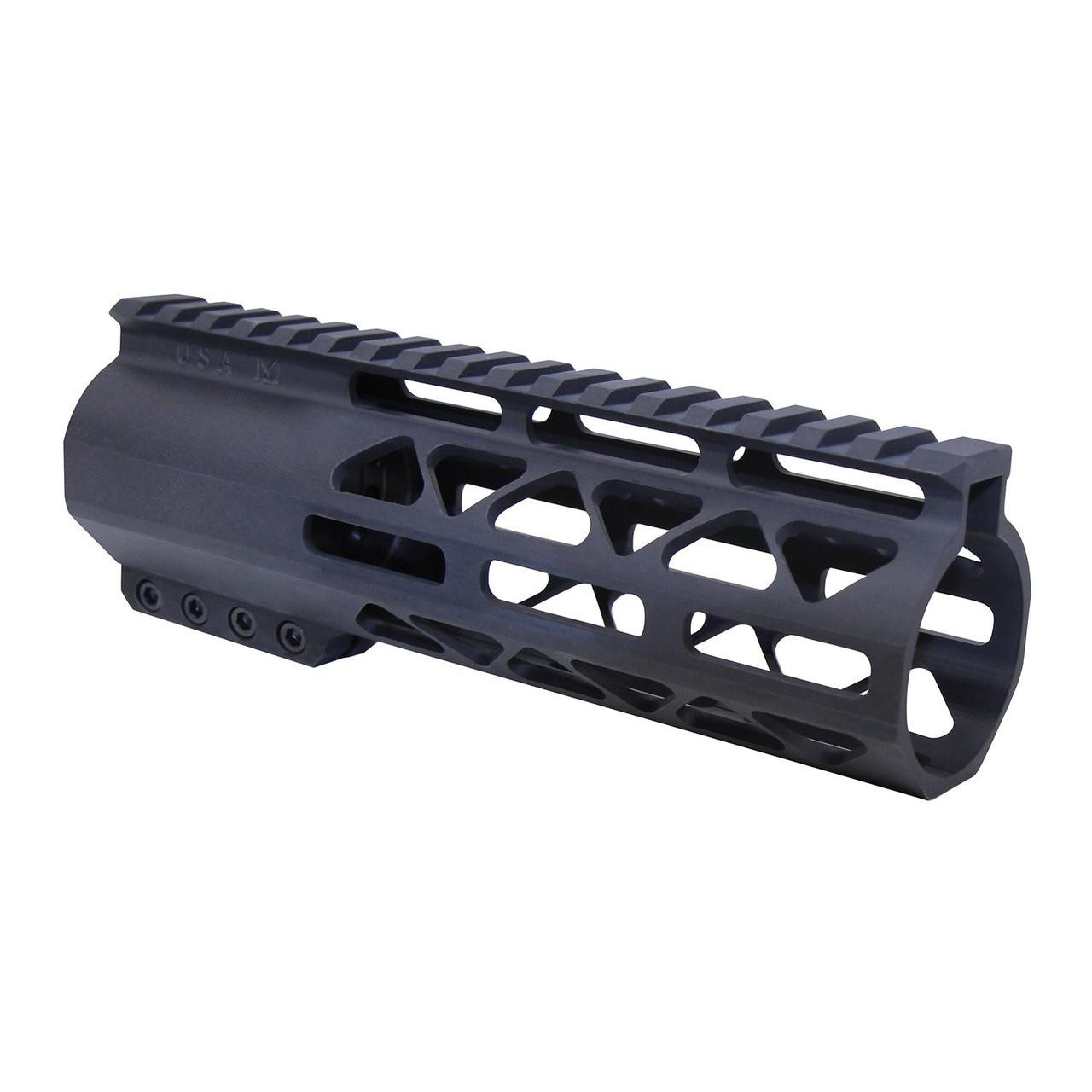 Guntec USA GT-7ALC-308 Guntec USA GT-7ALC-308 7" AIR-LOK Series M-LOK Compression Free Floating Handguard With Monolithic Top Rail (.308 Cal) (Anodized Black) GT-7ALC-308