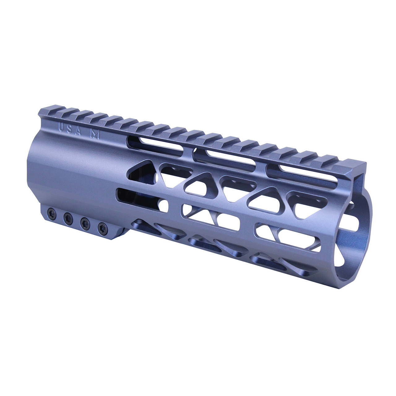 Guntec USA GT-7ALC-308-GREY 7" AIR-LOK Series M-LOK Compression Free Floating Handguard With Monolithic Top Rail (.308 Cal) (Anodized Grey)