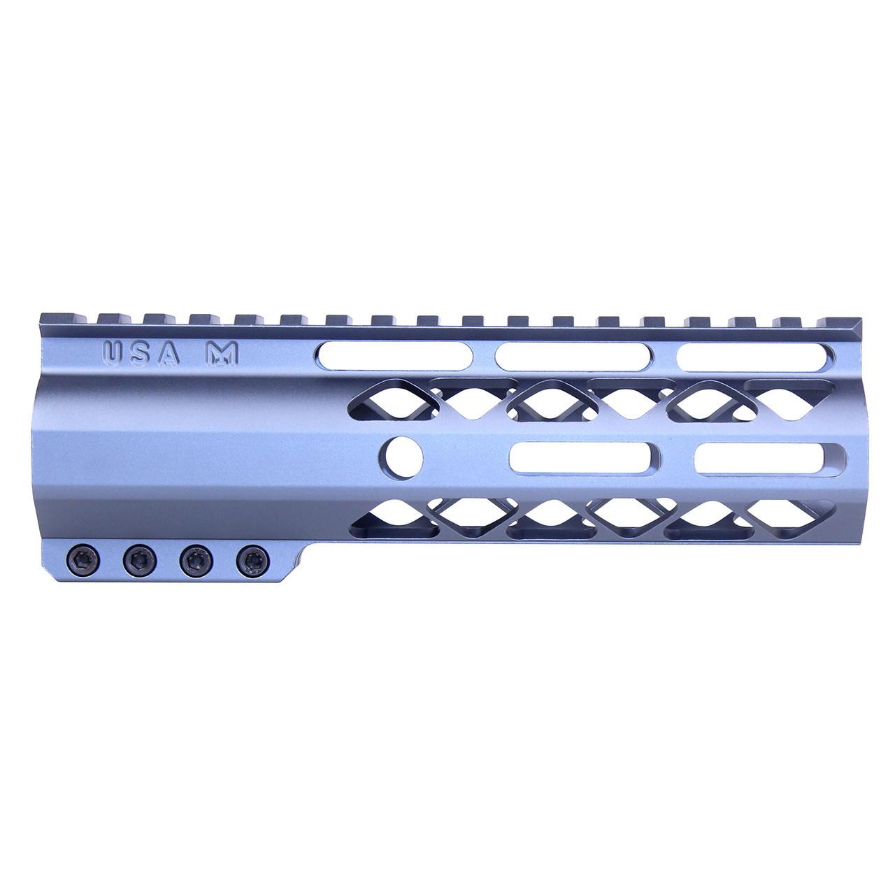 Guntec USA GT-7ALC-GREY Guntec USA GT-7ALC-GREY 7" AIR-LOK Series M-LOK Compression Free Floating Handguard With Monolithic Top Rail (Anodized Grey) GT-7ALC-GREY