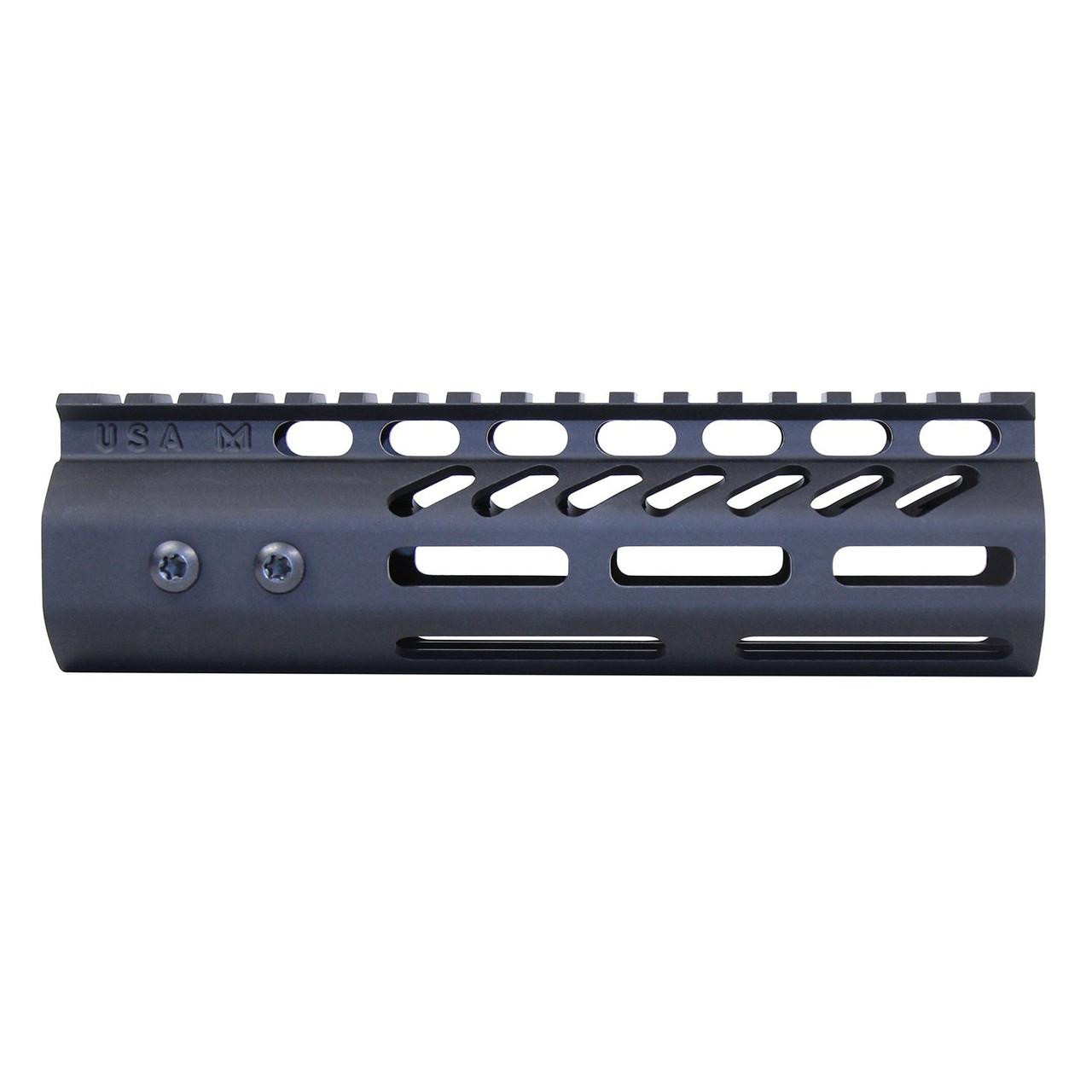  Guntec USA GT-7MLK-308 7" Ultra Lightweight Thin M-LOK System Free Floating Handguard With Monolithic Top Rail (.308 Cal) (Anodized Black) 