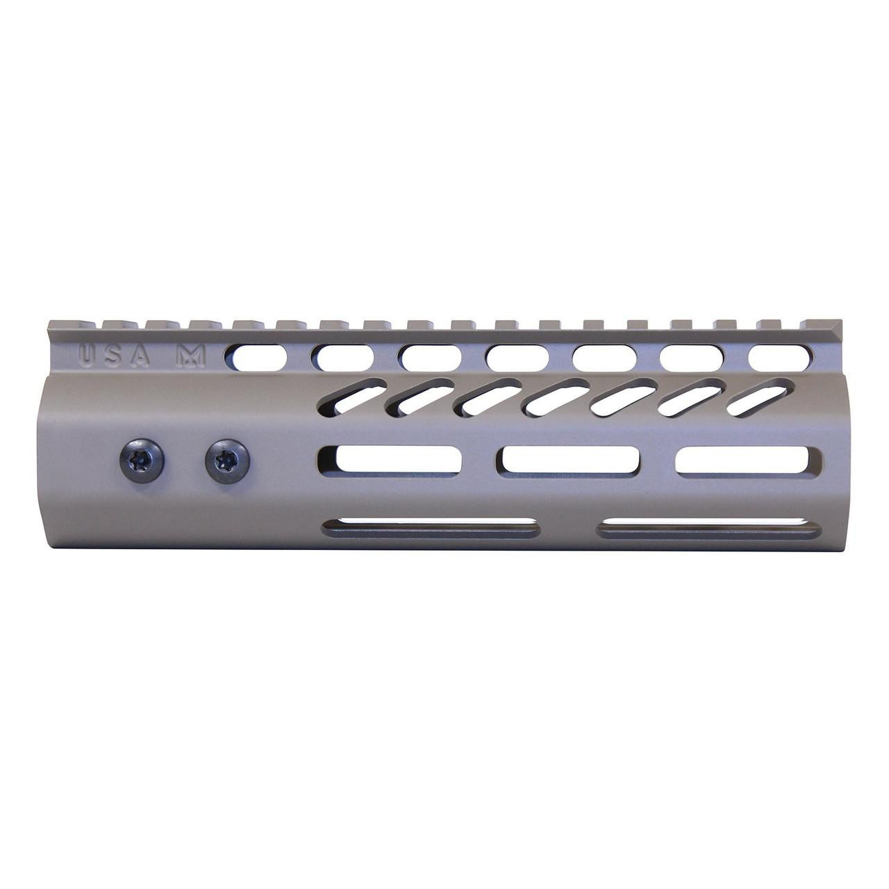  Guntec USA GT-7MLK-308-FDE 7" Ultra Lightweight Thin M-LOK System Free Floating Handguard With Monolithic Top Rail (.308 Cal) (Flat Dark Earth) 