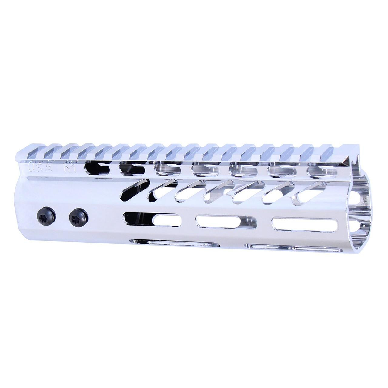  Guntec USA GT-7MLK-C 7" Ultra Lightweight Thin M-LOK Free Floating Handguard With Monolithic Top Rail (Chrome) 