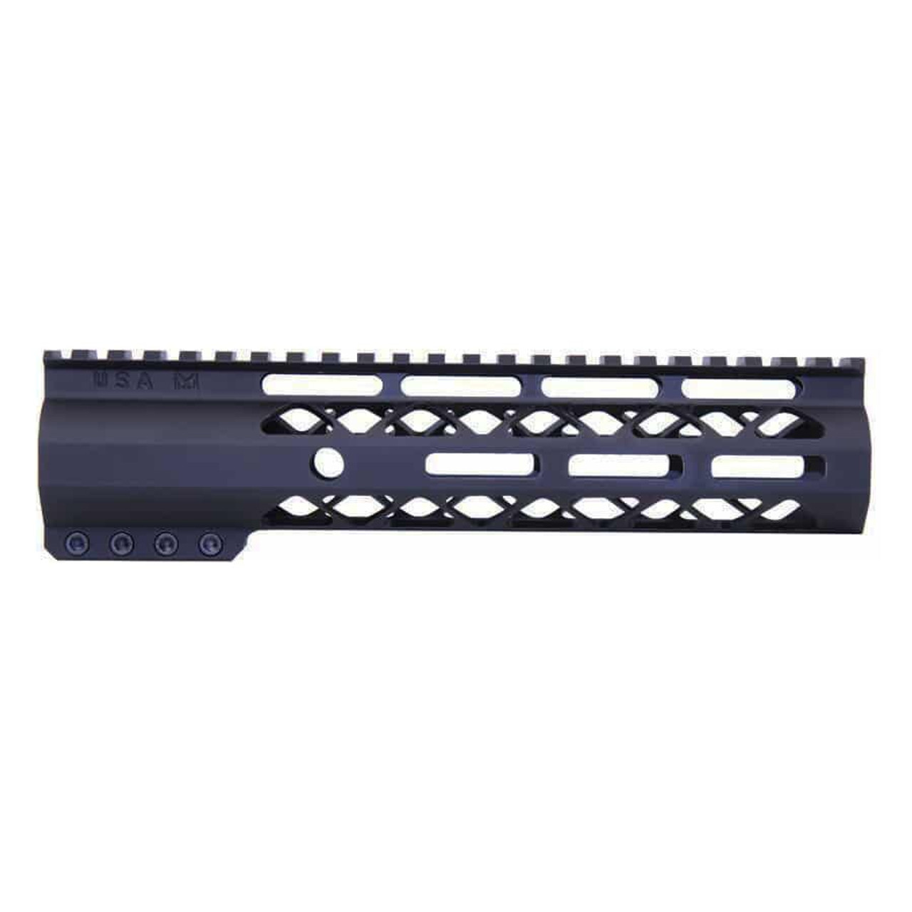 Guntec USA GT-9ALC 9" AIR-LOK Series M-LOK Compression Free Floating Handguard With Monolithic Top Rail (Anodized Black)