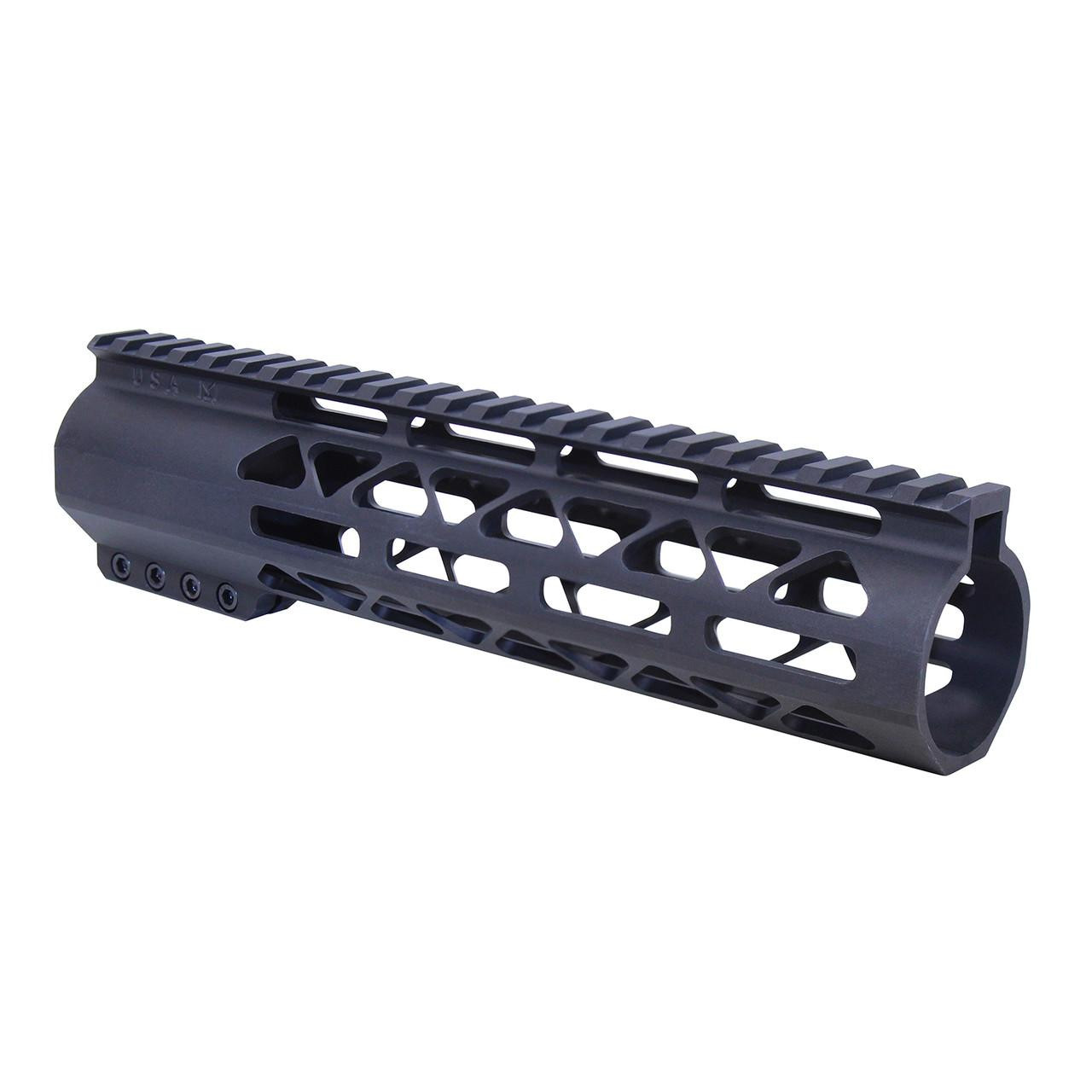 Guntec USA GT-9ALC-308 9" AIR-LOK Series M-LOK Compression Free Floating Handguard With Monolithic Top Rail (.308 Cal) (Anodized Black) 