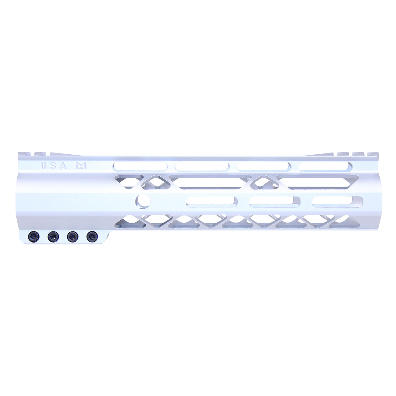 Guntec USA GT-9ALC-G2-CLEAR 9" AIR-LOK Series M-LOK Compression Free Floating Handguard With Monolithic Top Rail (Gen 2) (Anodized Clear)