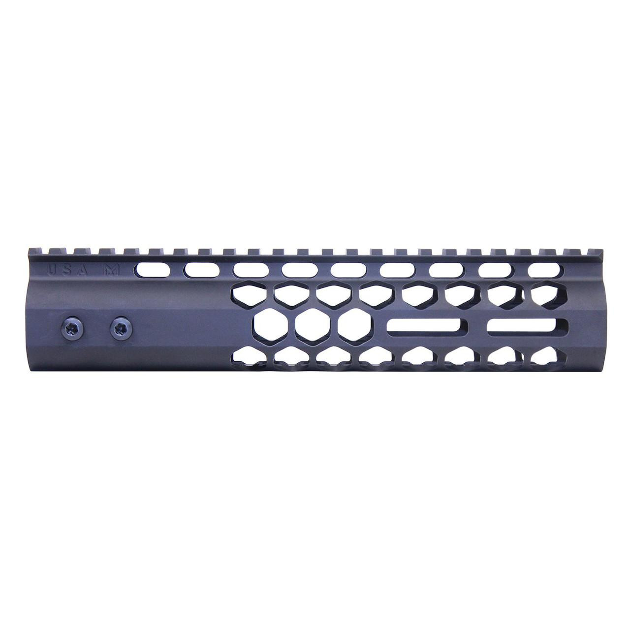 Guntec USA GT-9HC-AL-MLK Guntec USA GT-9HC-AL-MLK 9" Air Lite Series 'Honeycomb' M-LOK Free Floating Handguard With Monolithic Top Rail (Anodized Black) GT-9HC-AL-MLK
