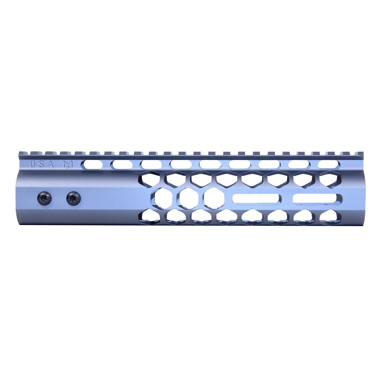 Guntec USA GT-9HC-AL-MLK-GREY Guntec USA GT-9HC-AL-MLK-GREY 9" Air Lite Series 'Honeycomb' M-LOK Free Floating Handguard With Monolithic Top Rail (Anodized Grey) GT-9HC-AL-MLK-GREY