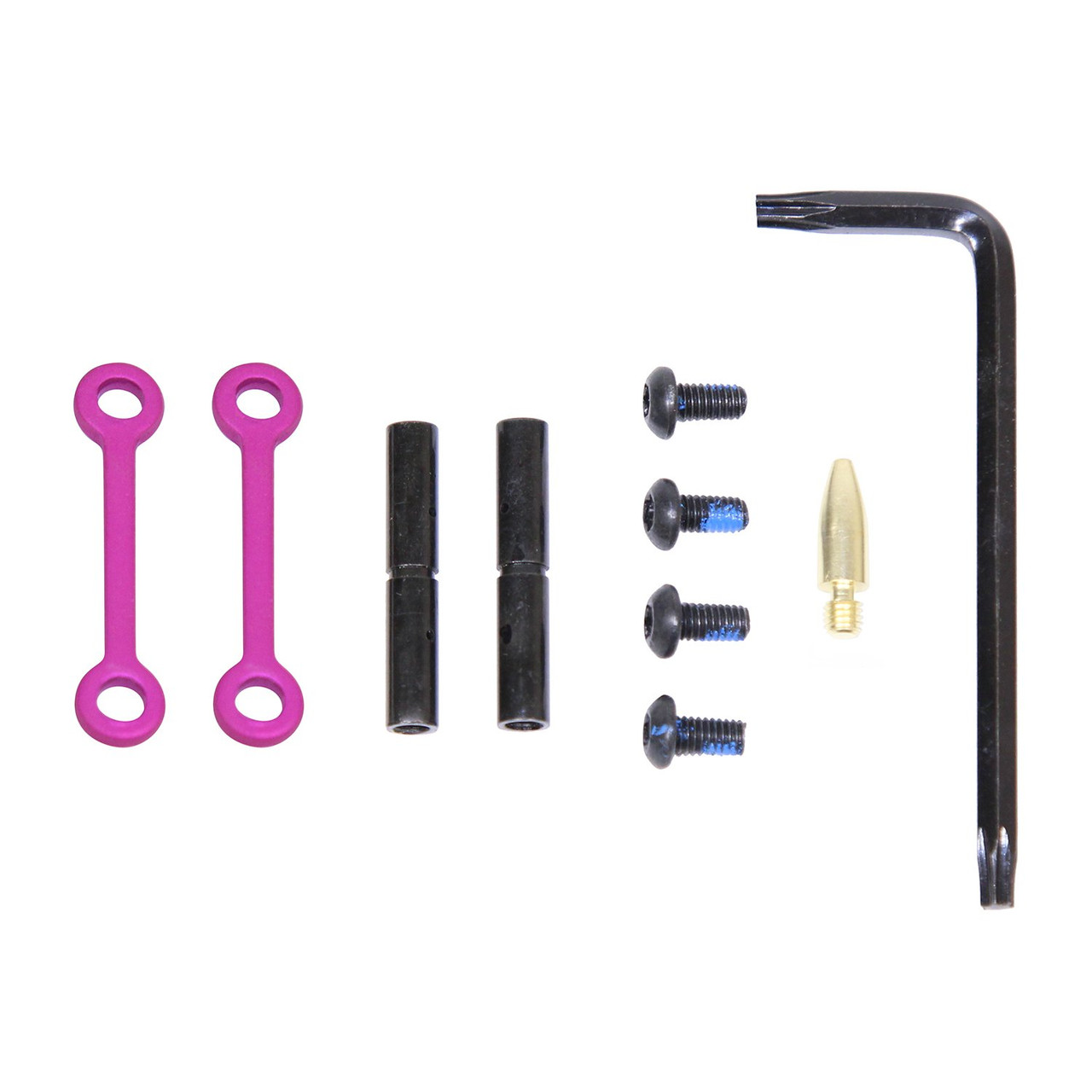 Guntec USA GT-ARP-PINK AR-15 Complete Anti-Rotation Trigger/Hammer Pin Set (Anodized Pink)