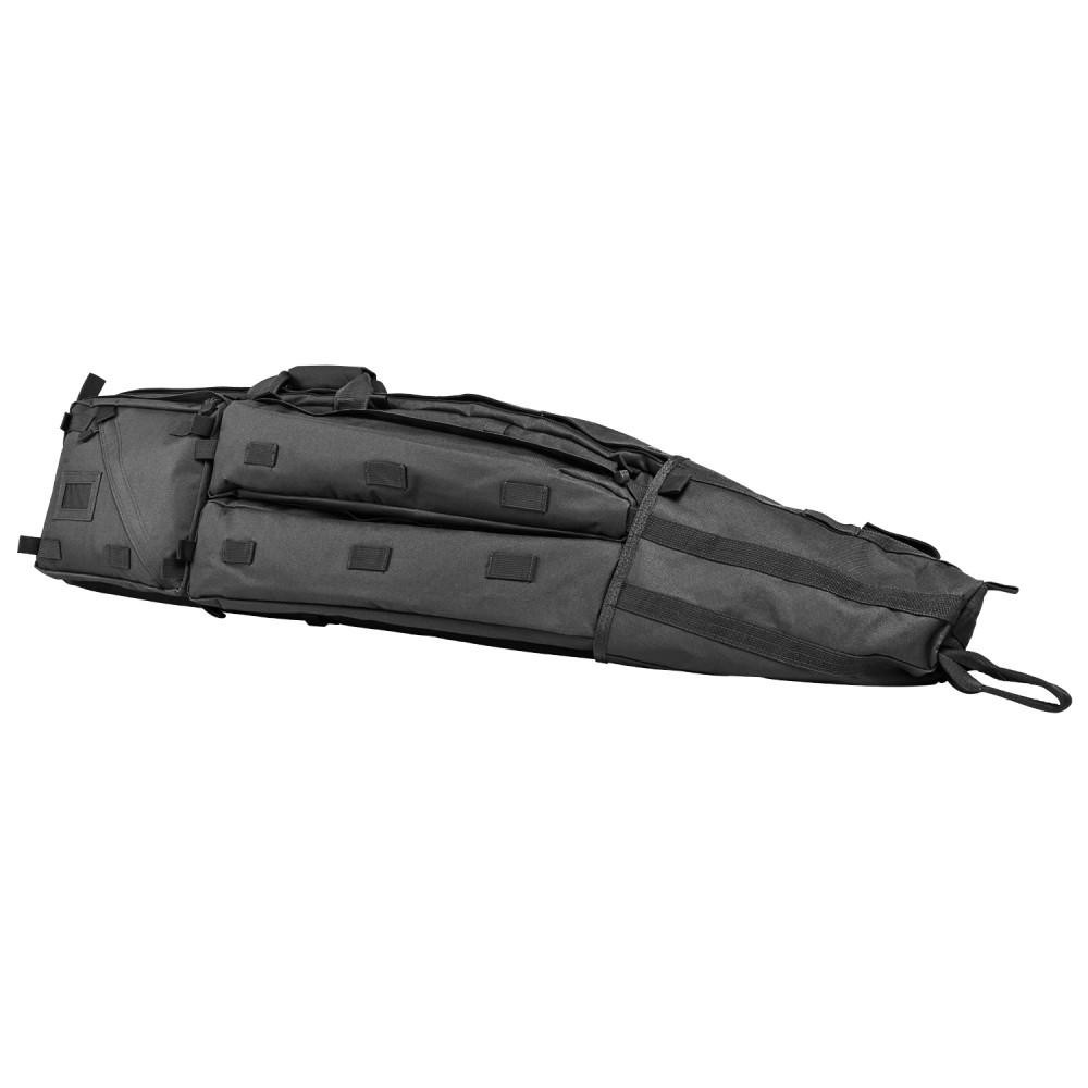 NcStar NcSTAR CVDB2912U Drag Bag, black tactical rifle carry bag with multiple pockets and padded straps.